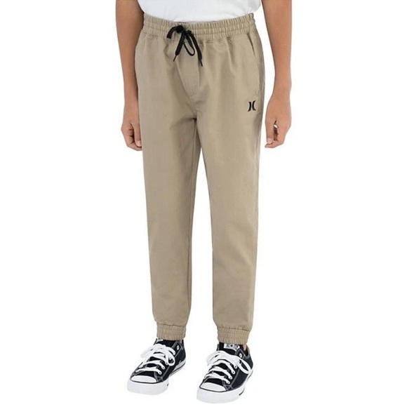 Hurley Boys Performance Jogger Size 7/8 Khaki New - Picture 1 of 5